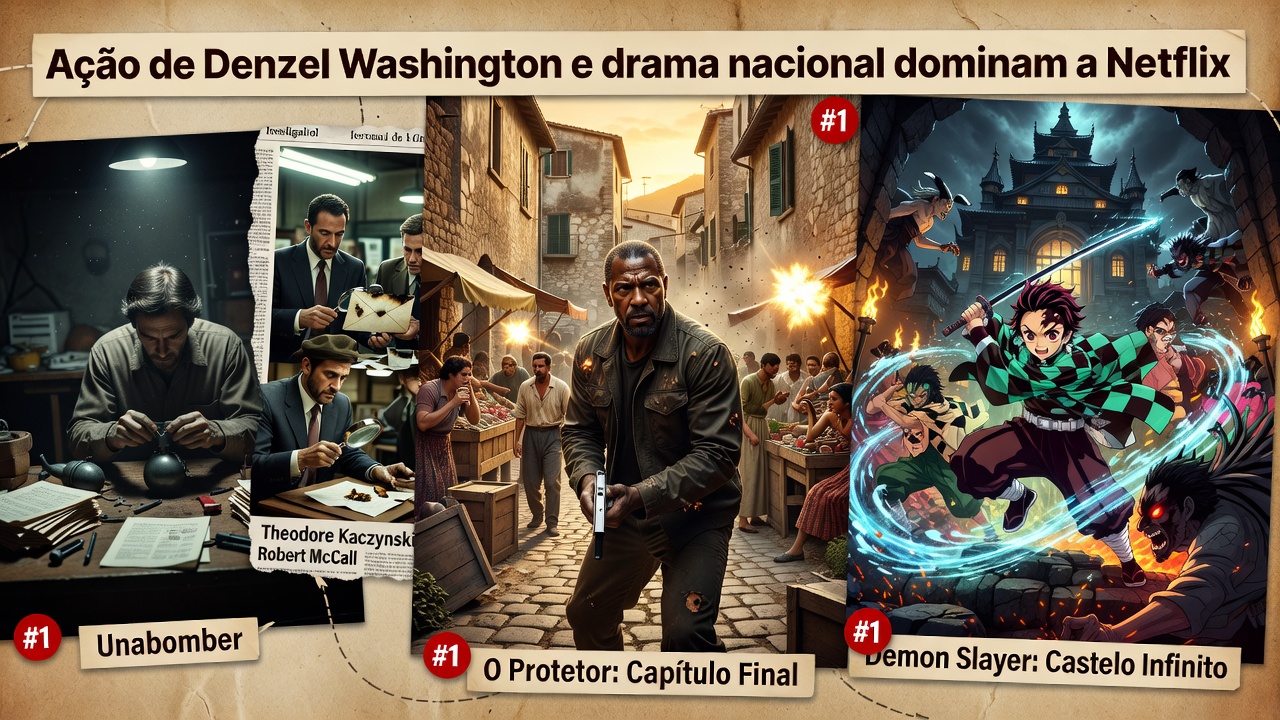 Ação de Denzel Washington e drama nacional dominam a Netflix